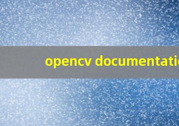 opencv documentation